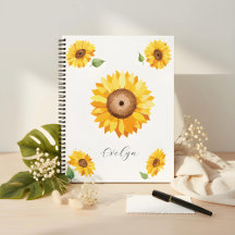 Sonnenblumen-Notizbuch – Design für sanfte Seelen