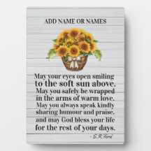 Sonnenblumen Original Gedicht Easel Plaque