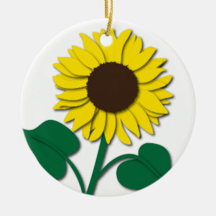 Sonnenblumen-Ornament Keramik Ornament