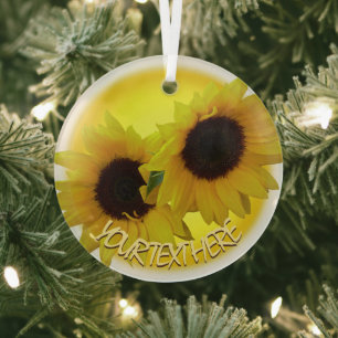 Sonnenblumen Ornament Personalisiert Sonnenblumen