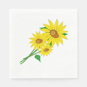 Sonnenblumen Papier Napkins Serviette