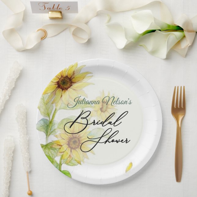 Sonnenblumen   Pappteller (Hochzeit)