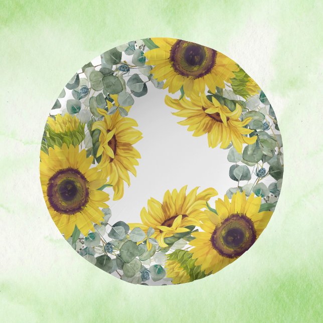 Sonnenblumen-Party Pappteller (Von Creator hochgeladen)
