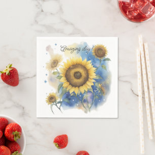 Sonnenblumen-Party-Servietten. Party Serviette