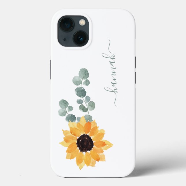 Sonnenblumen Personalisiert Name Case-Mate iPhon Case-Mate iPhone Hülle (Rückseite)