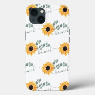 Sonnenblumen Personalisiert Name Case-Mate iPhone Hülle