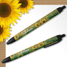 Sonnenblumen Personalisiert Pen Individuelle Name
