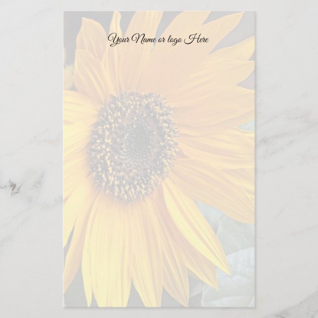 Sonnenblumen Personalisiert Stationery (Vorderseite)