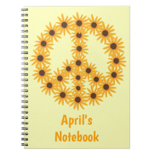 Sonnenblumen - Personalisierte Notebooks Notizblock