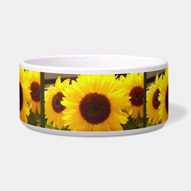 Sonnenblumen Pet Bowl Napf (Vorderseite)