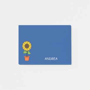 Sonnenblumen-Pflanze in Pot Personalize Post-it Klebezettel