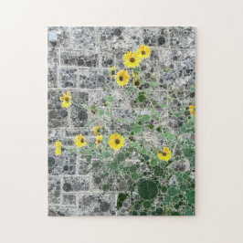 Sonnenblumen PHL Rowhouse Stone Grau Foto Art Puzzle