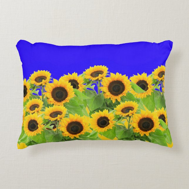 Sonnenblumen Pillow Ukraine Flag Kolos - Freiheit Dekokissen (Vorderseite)