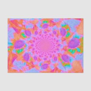 Sonnenblumen Pink Orange Lila Abstrakte Decoupage Seidenpapier
