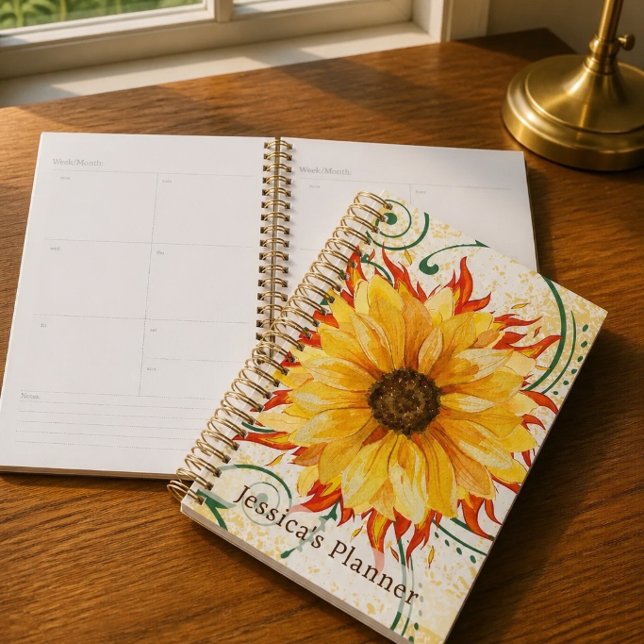 Sonnenblumen-Planer 5,5" x 8,5" Planer (Von Creator hochgeladen)