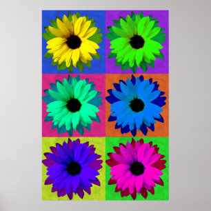 Sonnenblumen Pop Art Poster