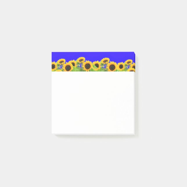 Sonnenblumen Post es Notizen Ukrainische Flaggenfa (Vorderseite)