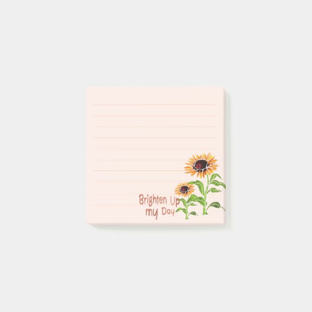 Sonnenblumen-Post_it-Notiz Post-it Klebezettel (Vorderseite)