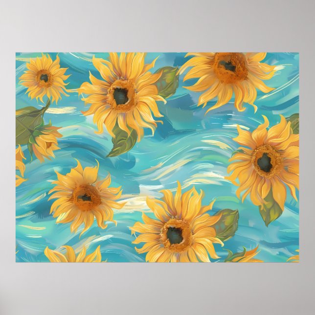 Sonnenblumen Poster (Vorne)