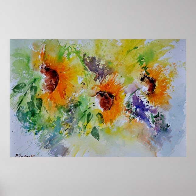 Sonnenblumen Poster (Vorne)