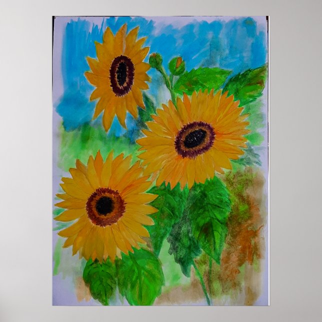 Sonnenblumen Poster (Vorne)