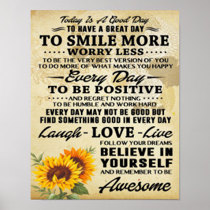 Sonnenblumen-Poster - Perfekte Geschenkideen zum G Poster