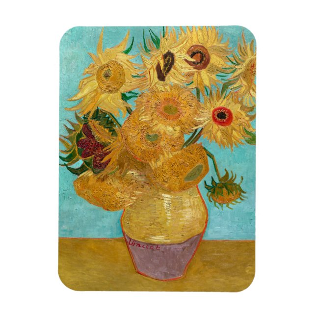 Sonnenblumen, Postimpressionistische Stilleben-Mal Magnet (Vertikal)