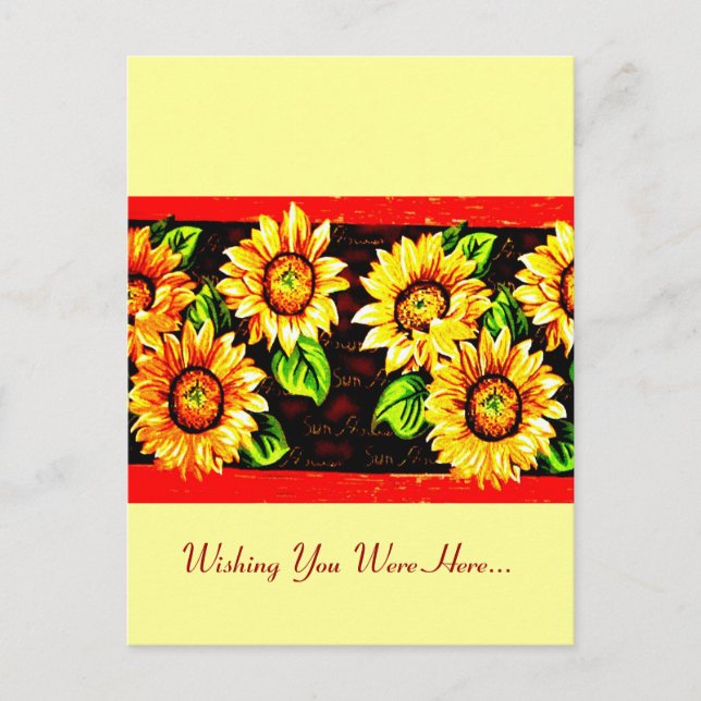 Sonnenblumen Postkarte (Vorderseite)