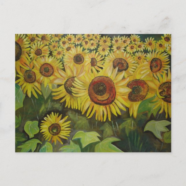Sonnenblumen Postkarte (Vorderseite)
