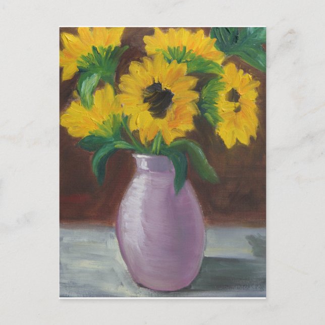 Sonnenblumen Postkarte (Vorderseite)
