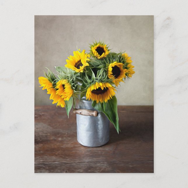 Sonnenblumen Postkarte (Vorderseite)