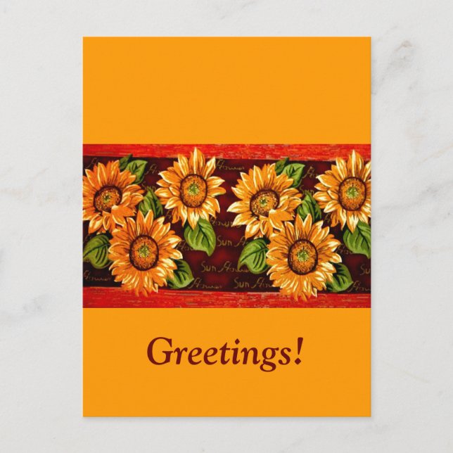 Sonnenblumen Postkarte (Vorderseite)