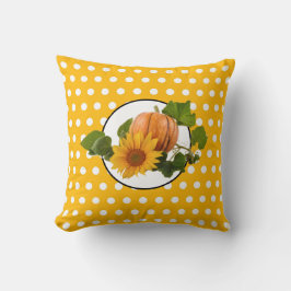 Sonnenblumen & Pumpkin White Dots Erntedank Kissen