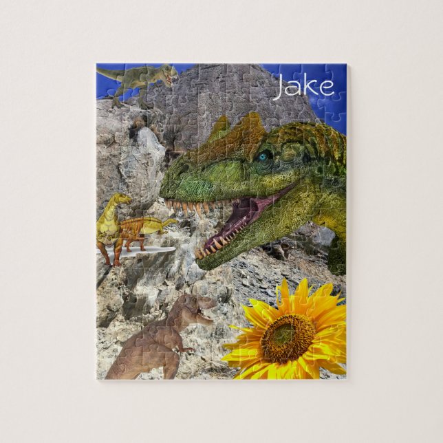 Sonnenblumen Puzzles Dinosaurier (Vertikal)