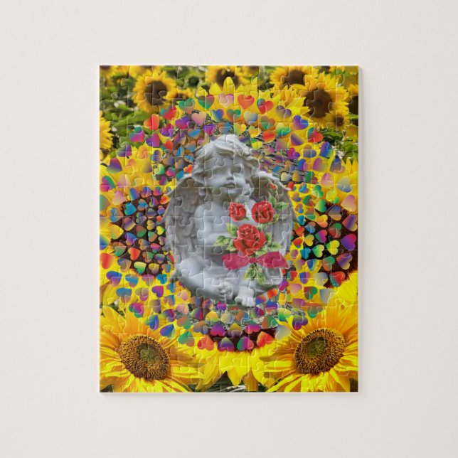 Sonnenblumen-Puzzles-Engel Puzzle (Vertikal)