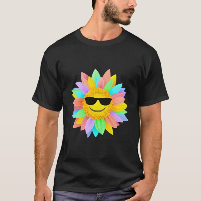 Sonnenblumen Rainbow Smile Shades T-Shirt (Vorderseite)