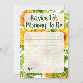 Sonnenblumen raten Mami, Duschenspieler zu werden Hinweiskarte