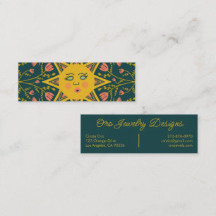 Sonnenblumen Reben Elegante Boho Blumen Einzigarti Mini Visitenkarte