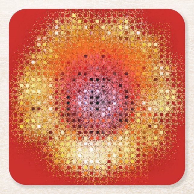 SONNENBLUMEN RECHTECKIGER PAPPUNTERSETZER (Vorderseite)