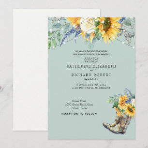 Sonnenblumen-Redneck Einladung