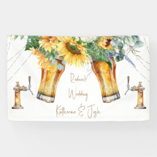 Sonnenblumen Redneck Hochzeitslichter Bier  Banner