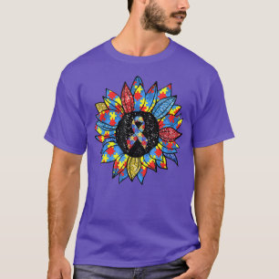 Sonnenblumen Ribbon Puzzle Piece Autismus Sensibil T-Shirt