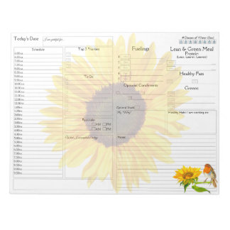 Sonnenblumen Robin Daily Plananner 5 - 1 Food Jour Notizblock