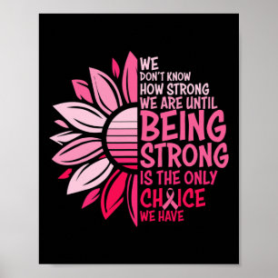 Sonnenblumen Rosa Brustkrebs Bewusstsein Frauen Wa Poster
