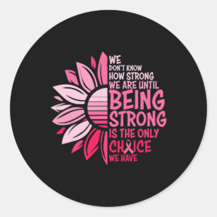 Sonnenblumen Rosa Brustkrebs Bewusstsein Frauen Wa Runder Aufkleber