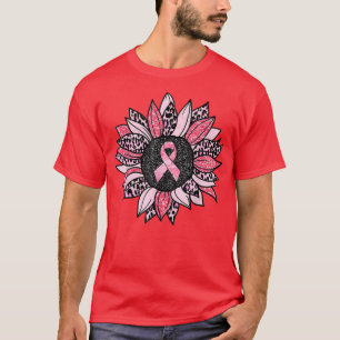 Sonnenblumen Rosa Brustkrebs Bewusstsein Frauen Wa T-Shirt