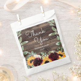 Sonnenblumen Rose Barn Wood Hochzeit Veranstaltung Geschenktütchen