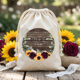 Sonnenblumen Rose Barn Wood Wedding Umschlag Aufkl Runder Aufkleber