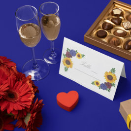 Sonnenblumen Rose Blumenblume Hochzeit Platzkarte