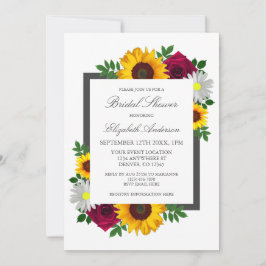 Sonnenblumen Rose Daisy Herbstblume Brautparty Einladung